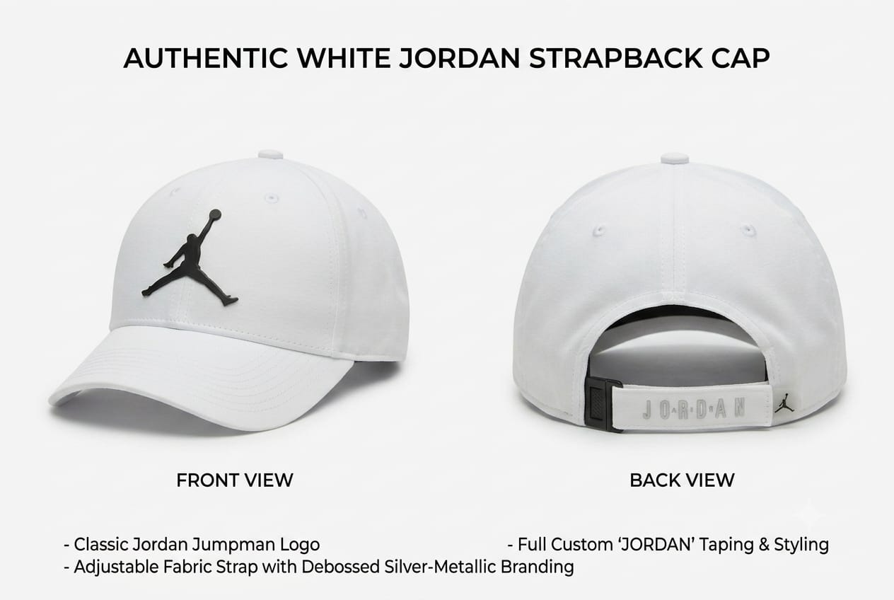 Jordan White Imported Cap