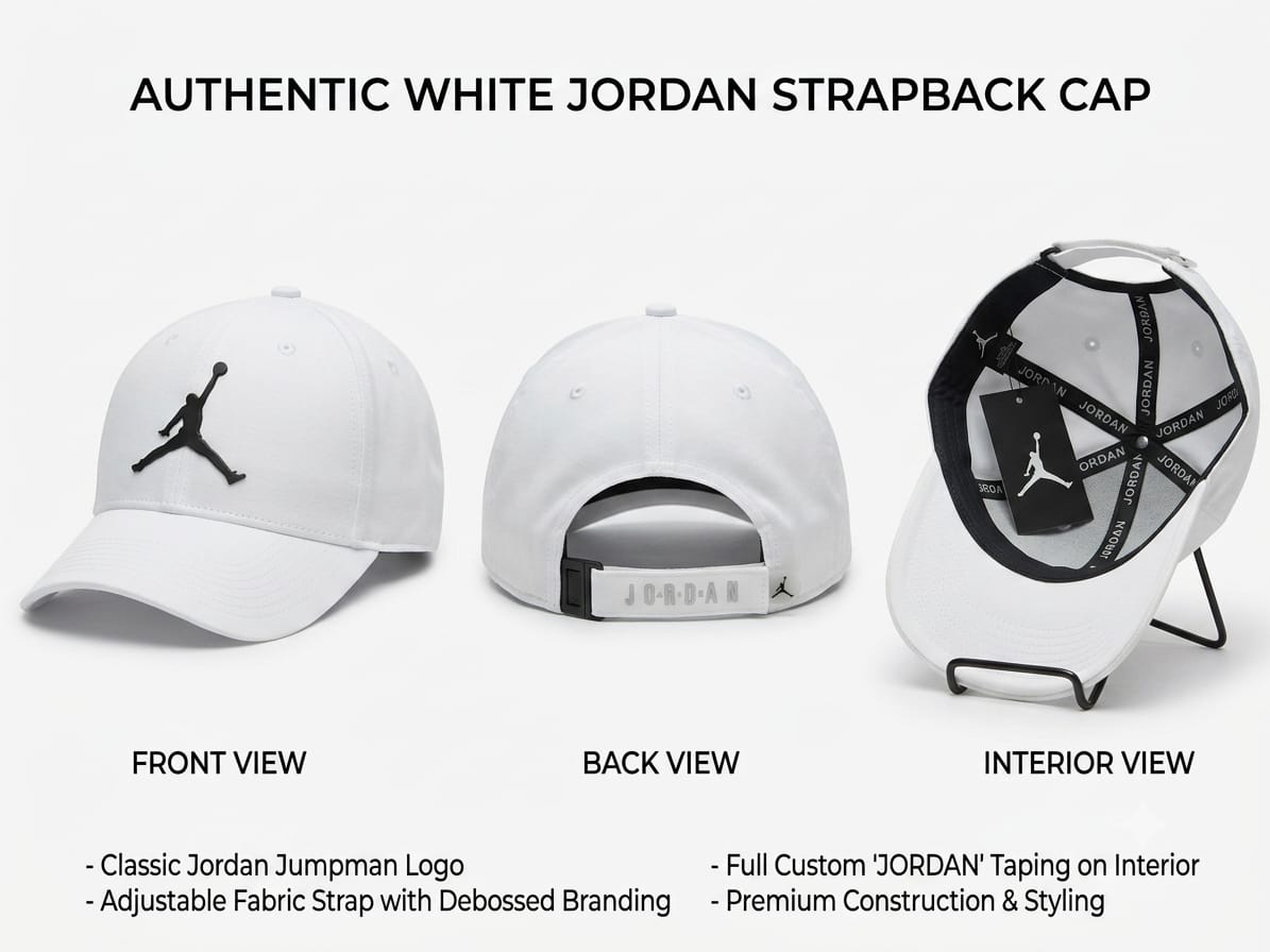 Jordan White Imported Cap