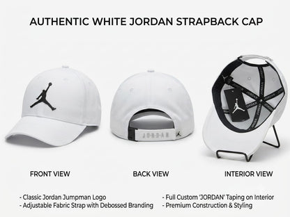 Jordan White Imported Cap
