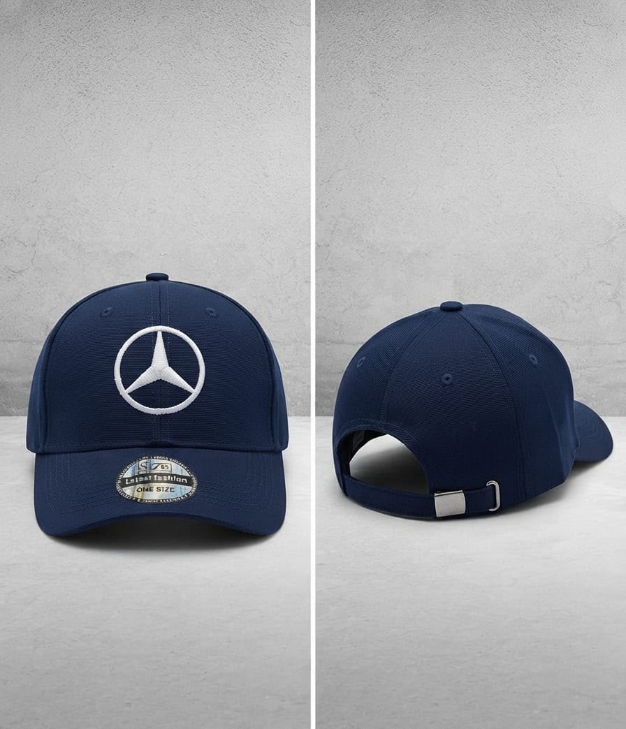 Mercedes Navy Blue Galaxy Cap