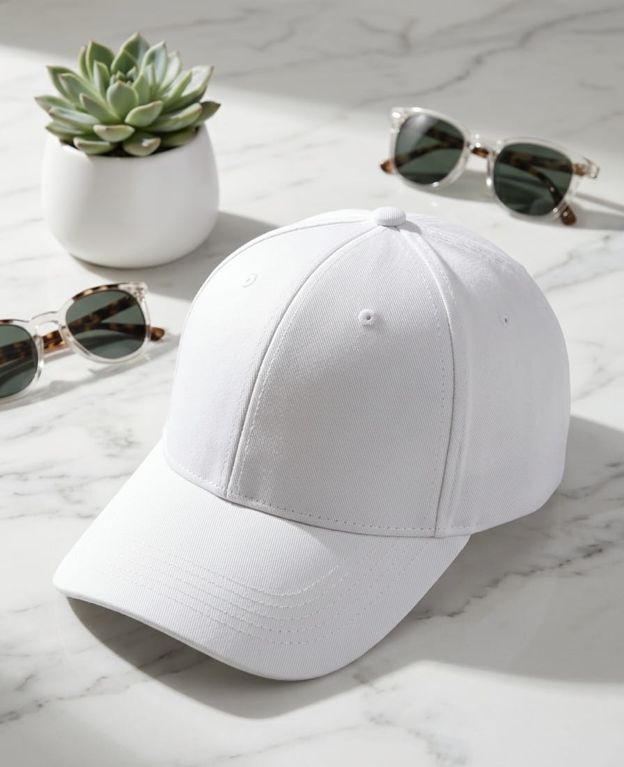 White Plain Acrylic Cap