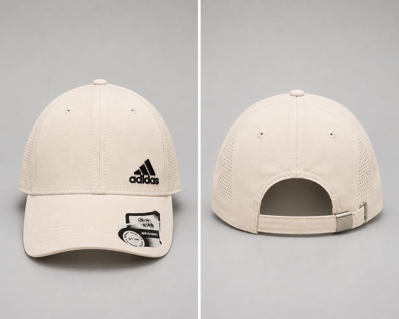 Premium Adidas Cotton Half White Cap