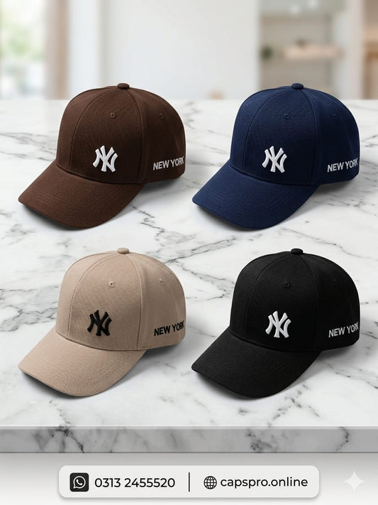 NY Side Logo Acrylic Fabric Caps